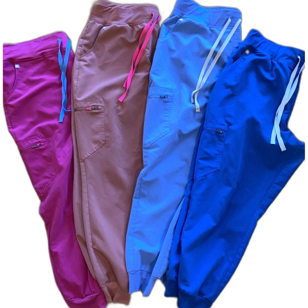 FIGS Womens XXL Zamora Scrub Pants Lot of 4 Tech Collection Joggers 2XL Stretch